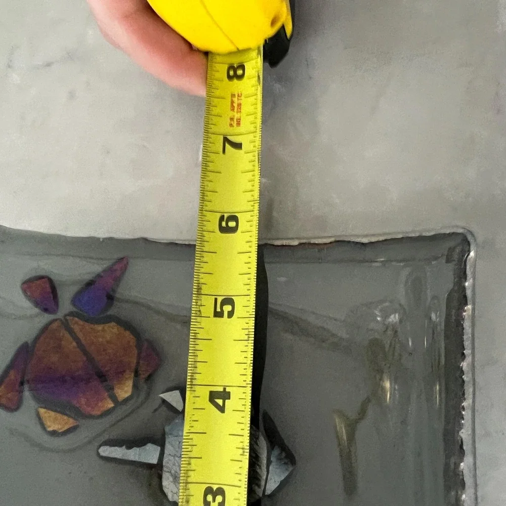 Turtle iridescent‎ fused glass trinket dish